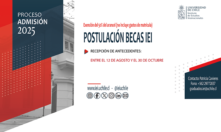 Hasta el 30 de octubre se recibirán postulaciones a las Becas IEI 2025.