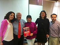 Julieta Merlo; prof. Walter Sánchez, Director del IEI; Cristina Gutiérrez; Claudia Riciulli, y el prof. Eduardo Carreño. 