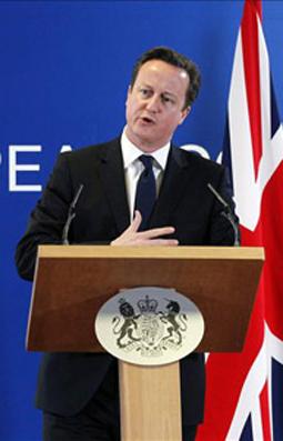 David Cameron, Primer Ministro británico.